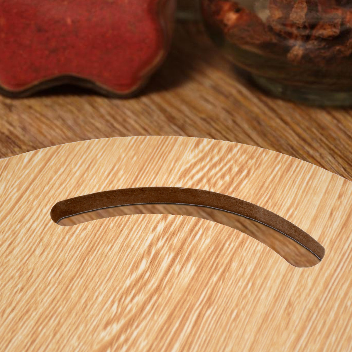 7123 Wooden Round Chopping Board  For Chopping Fruit  Vegetable